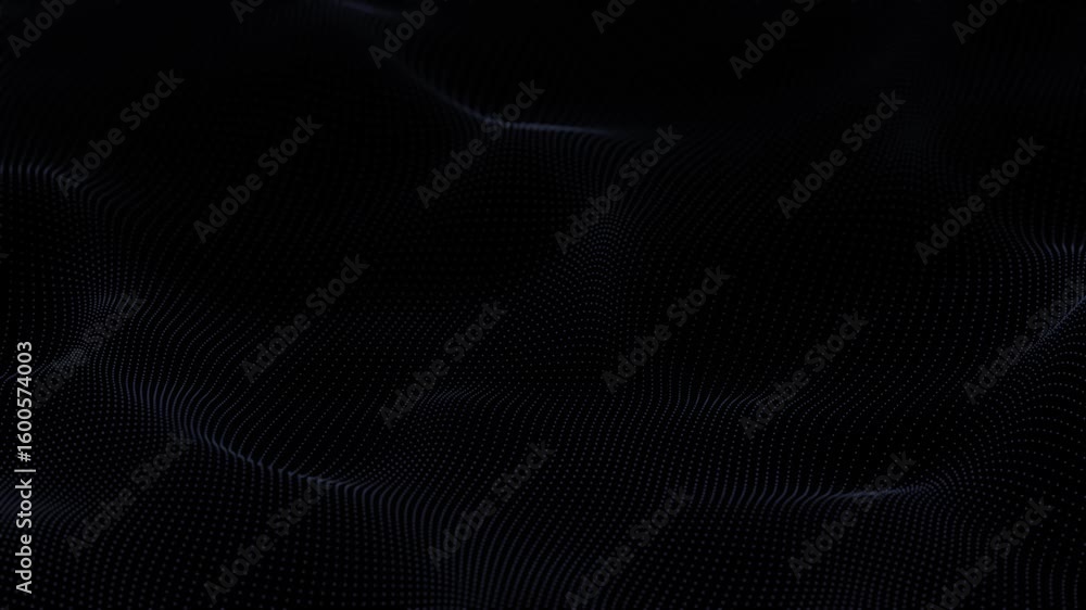 Poster digital undercurrent procedural dot wave surface loop