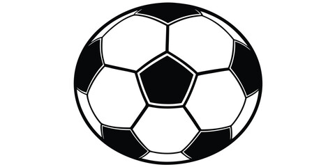 Fototapeta premium Classic black and white soccer ball design isolated on white background