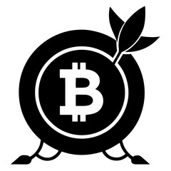 Bitcoin Cash BCH Logo Vector Silhouette – Cryptocurrency Icon, Digital Payment Symbol, Blockchain Art Design Virtual money concept
