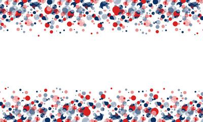 Confetti Dots Usa Patriotic Border Background
