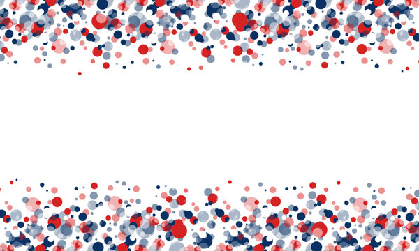 Confetti Dots Usa Patriotic Border Background - Powered by Adobe