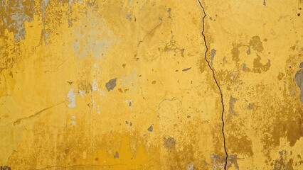 Vintage sunlit yellow facade