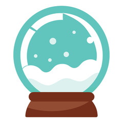 Snow Globe Vector Illustration ? Cartoon, Clipart and Line Art Design.eps