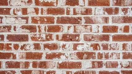 Fototapeta premium Patterned backdrop featuring worn brick or block wall texture