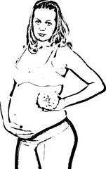 Beautiful pregnant woman