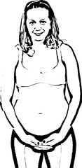 Smiling pregnant woman