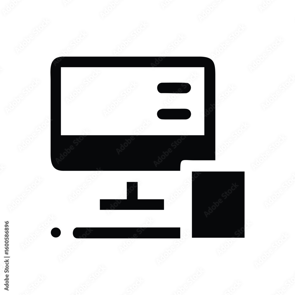 Poster black and white computer icon vector design
