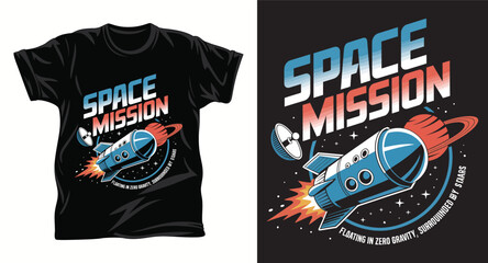 Obraz premium Space Mission t shirt design print