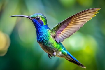 Fototapeta premium Colorful Hummingbird in Flight