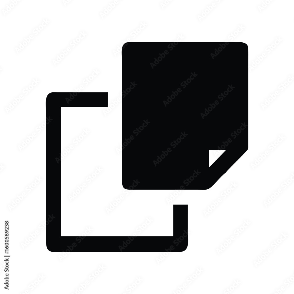 Aufkleber minimalist copy icon representing duplicating documents and files
