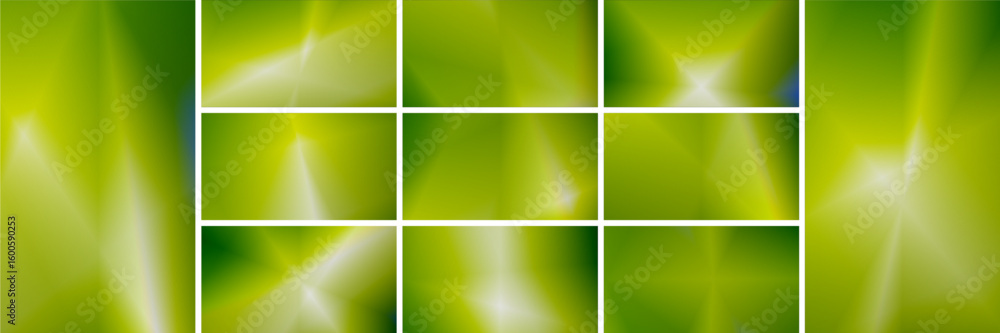 Poster a collection of backgrounds with soft gradients and blur effects. wallpapers for digital design, pre