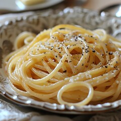 Bucatini with Black Pepper and Pecorino Cheese