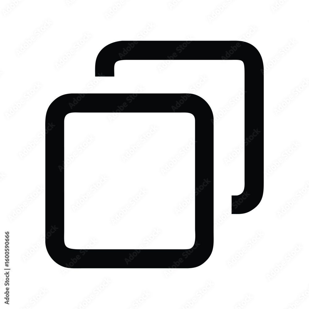 Poster modern duplicate icon with bold outlined style