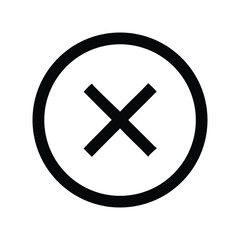 Obraz premium Bold symbol displaying a simple close icon