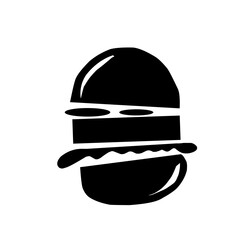 vector illustration burger Icon logo simple- Food logo fastfood