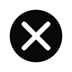 Obraz premium Bold Black Circle Embracing White X Symbol