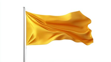 Vibrant yellow caution flag powerful symbol of safety warning and awareness on beaches construction sites