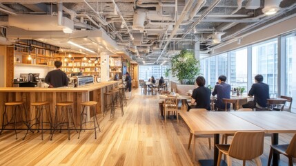 Modern, light-filled cafe