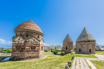 Tombs are mausoleums. The three tombs located in Erzurum province of Türkiye are one of the best...