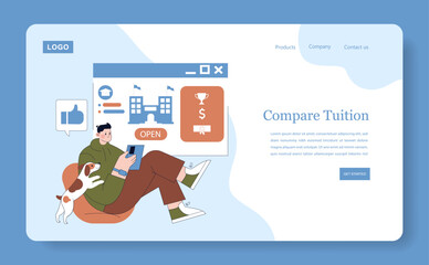 Сollege Сhoice. Flat Vector Illustration