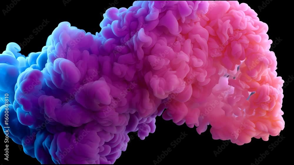 Poster colorful smoke swirls fill the dark background creating mesmerizing visual patterns