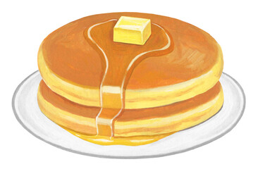 ホットケーキのイラスト