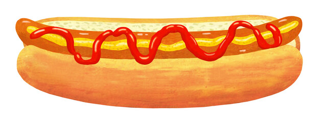 ホットドッグのイラスト
