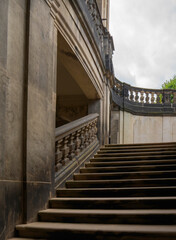 Stone stairs and stone balustrades,