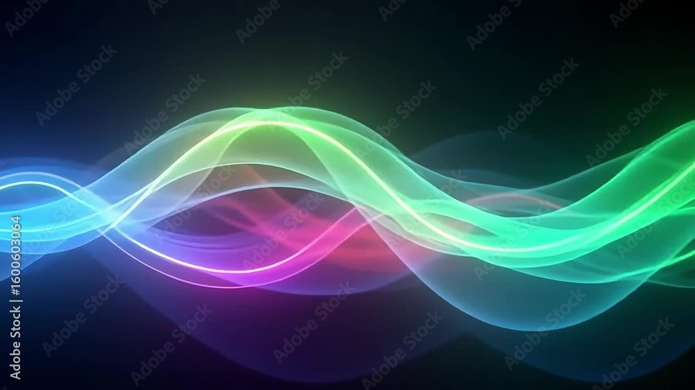 Aufkleber abstract waves background animation for tech presentation and digital wallpaper use