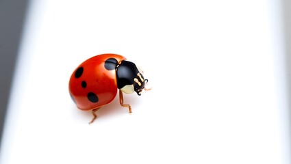 ladybug on a white background