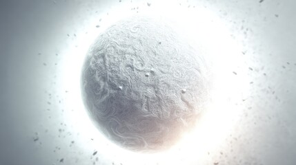 Abstract Gray Sphere With Light Effects