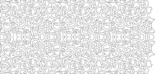 Vector sketch illustration silhouette design background pattern decoration floral classic vintage ethnic traditional 