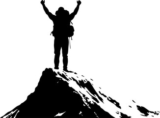 hiking, silhouette, group,  outdoors, nature, adventure, walk, vector bundle