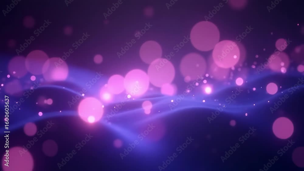 Poster abstract purple bokeh background animation video loop for presentations and graphics design 100