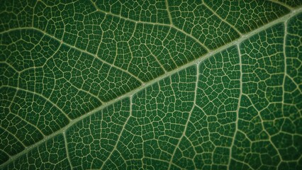 Close-Up of Leaf Details in Nature