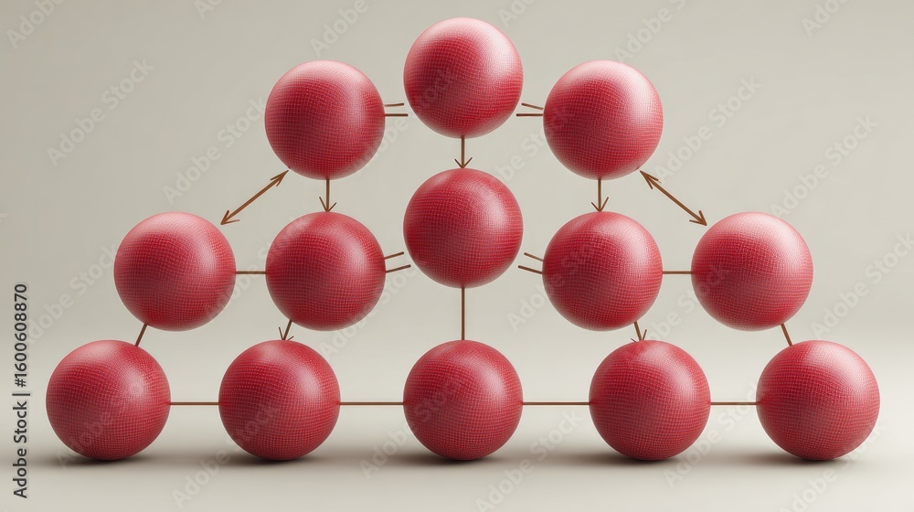 Poster d web structure symbolizing affiliate relationship tree with hierarchy and conversion flow arrows