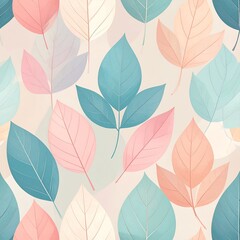 pastel leaves - a beautiful pattern for fabrics, various types of prints 3