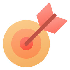 dart on target Vector illustration in modern flat style 