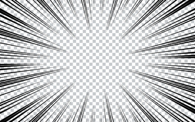 Manga and comic style concentrated line frame that can be used when you want to emphasize. Vector illustration