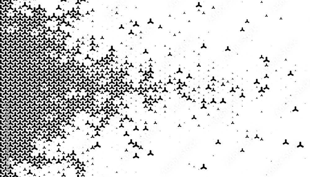 Poster black and white abstract transition pattern with geometric shapes for modern background and sporty d