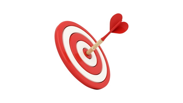 target with arrow,3D Dartboard Hit Red Dart Strikes Bullseye with Precision