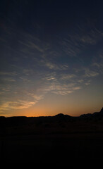 Beautiful sunset view from Madinah highway