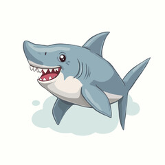 Cute Shark Cartoon Very Cool Design