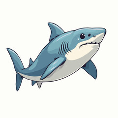 Cute Shark Cartoon Very Cool Design