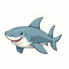 Cute Shark Cartoon Very Cool Design
