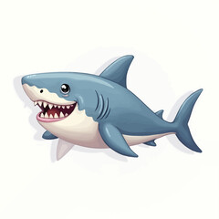 Cute Shark Cartoon Very Cool Design