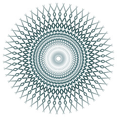 Abstract Radial Symmetry Pattern – Optical Illusion Style