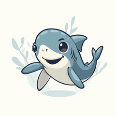 Cute Shark Cartoon Very Cool Design