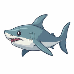 Cute Shark Cartoon Very Cool Design