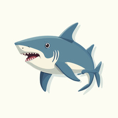 Cute Shark Cartoon Very Cool Design